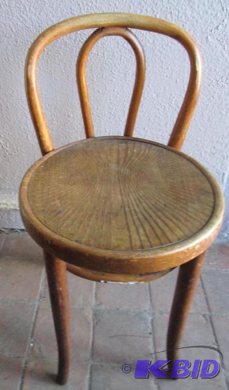 lot 25 image: Antique solid wood chair, 29 inches tall...