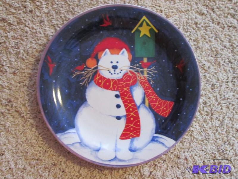 lot 271 image: decorative winter themed plate...