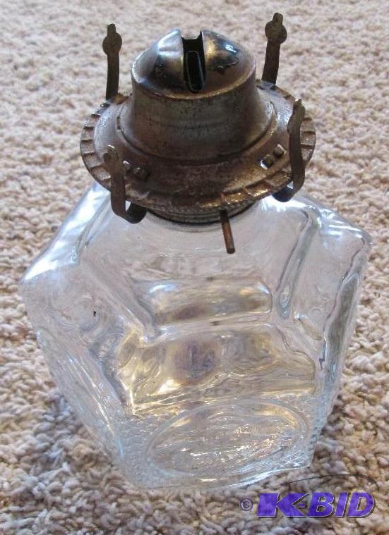 lot 278 image: small karocine lamp no shade...