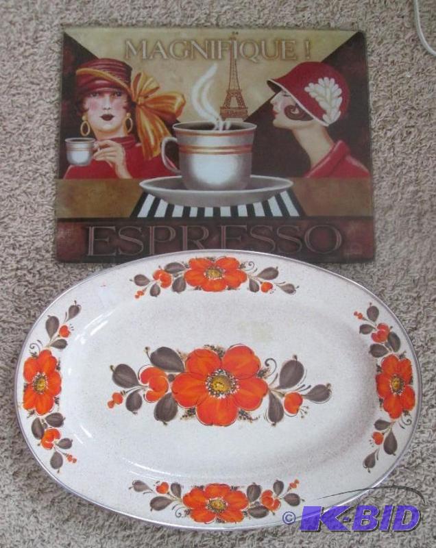 lot 285 image: magnifique espresso picture, and orange flowe...