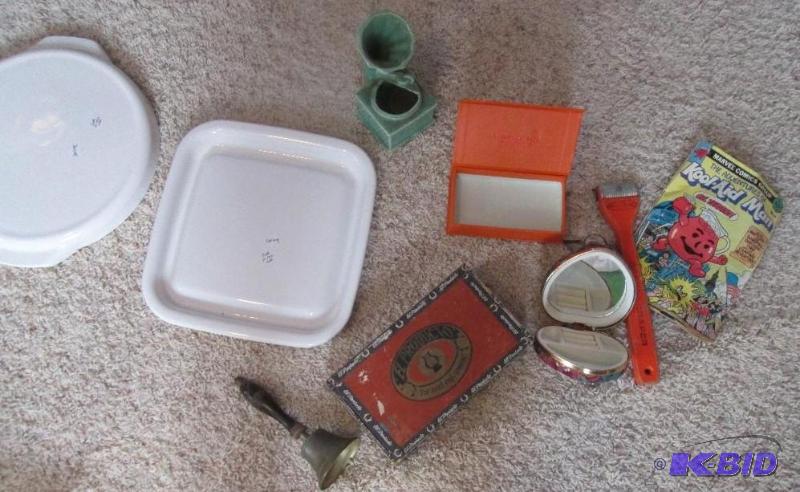 lot 287 image: large serving plates, jewlery boxes, bell, an...