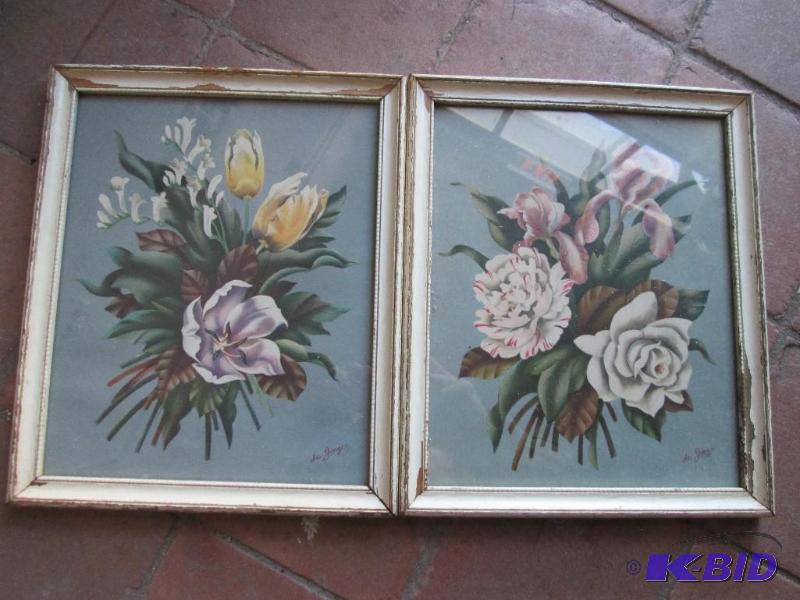lot 41 image: Pair of floral prints, 10 x 12...