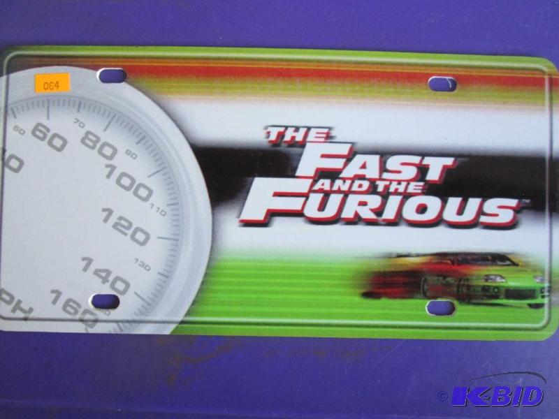 lot 56 image: Plastic sign, new, The fast and the furious...
