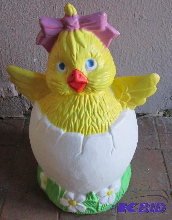 lot 71 image: Lighted spring chicken yard dcor, 21 inches t...