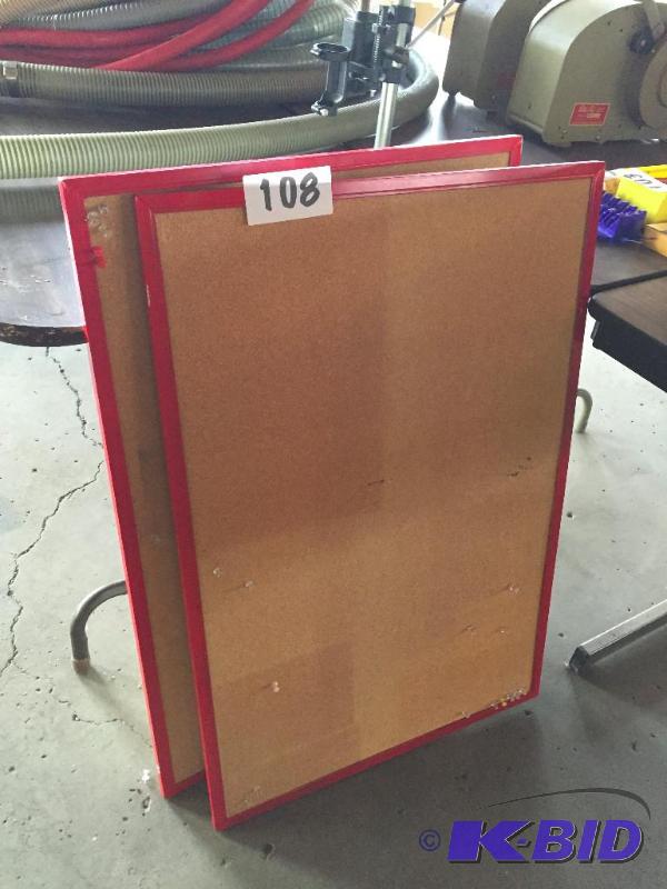 lot 108 image: 2 cork bulletin boards....