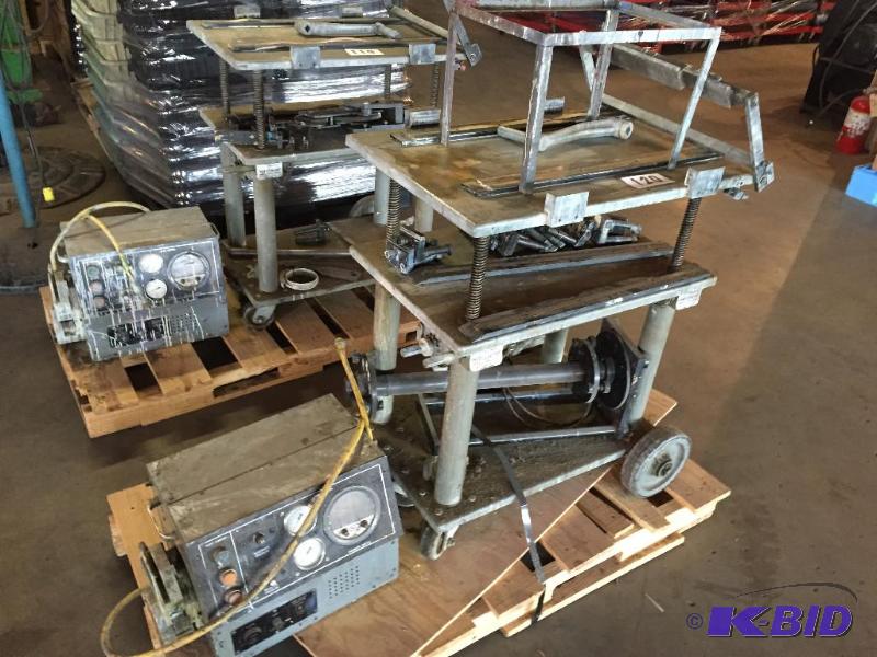 lot 120 image: Portelvator table cart with tubing pump machi...