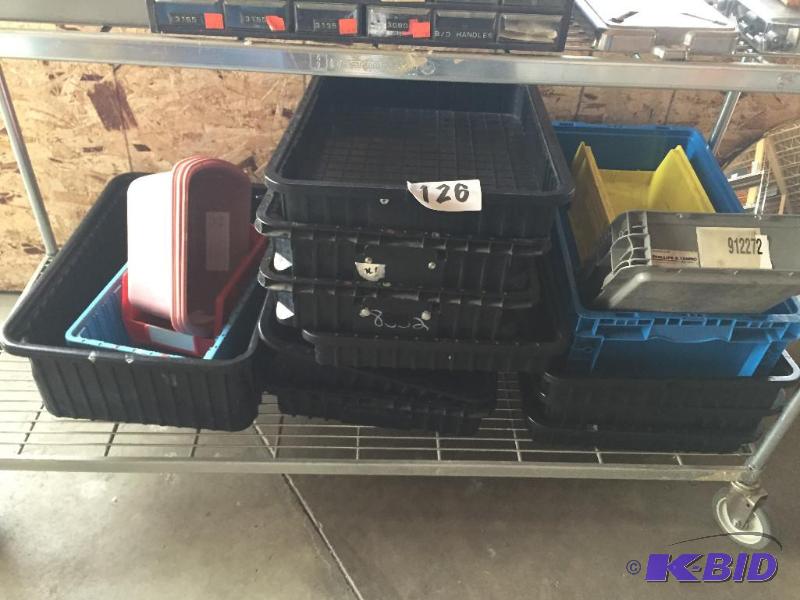 lot 126 image: Lot of misc. plastic parts bins....