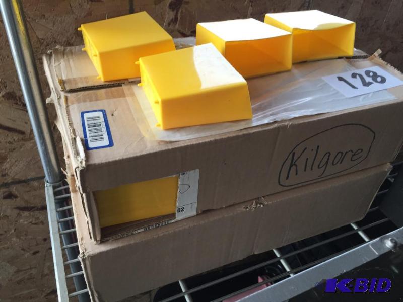 lot 128 image: 2 boxes of small plastic parts bins....