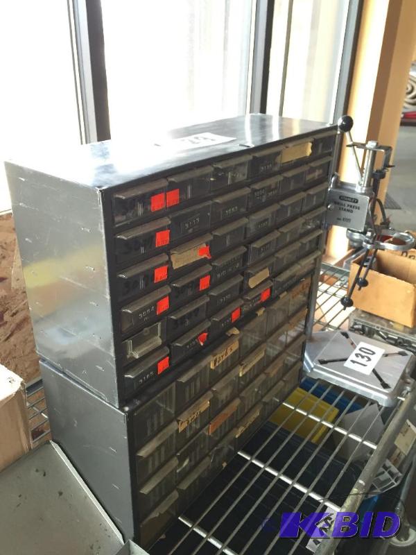 lot 129 image: 2 small parts cabinets  organizers....