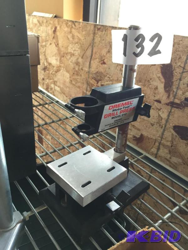 lot 132 image: Dremel Moto-tool drill press stand....