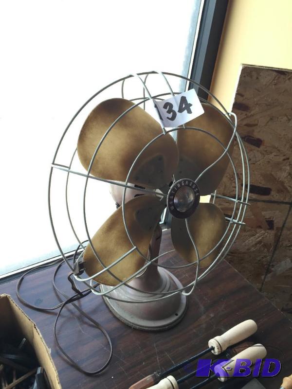 lot 134 image: Westinghouse antique desk fan....