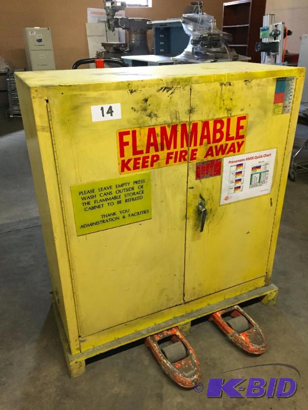 lot 14 image: Eagle 30 gallon flammable safety storage cabi...