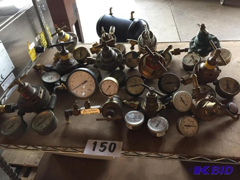 lot 150 image: Lot of misc. welding regulators....