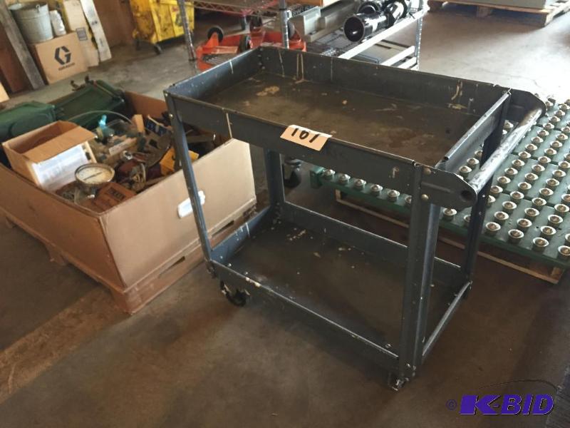 lot 167 image: Metal shop cart....