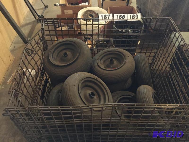 lot 187 image: Lot of 4 air tires. 4.804.00-8 size....