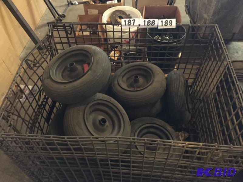 lot 188 image: Lot of 4 air tires. 4.804.00-8 size....