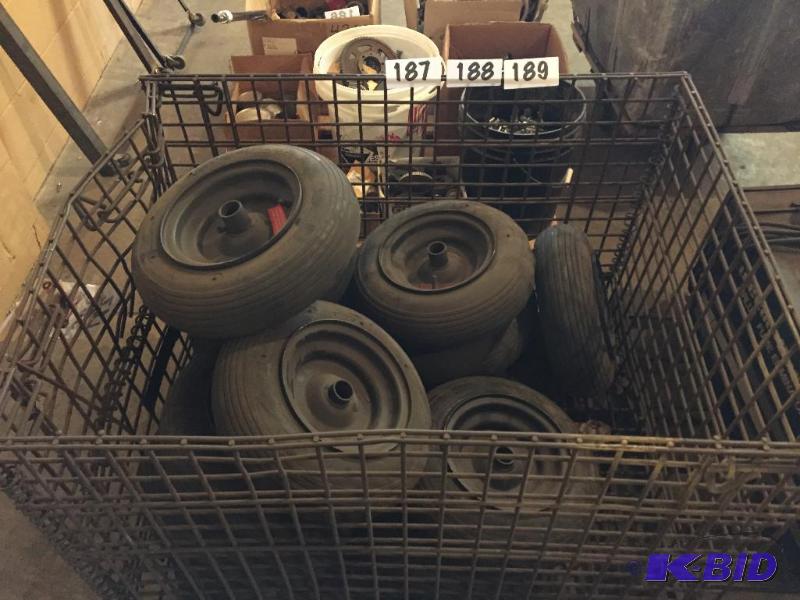 lot 189 image: Lot of 4 air tires. 4.804.00-8 size....