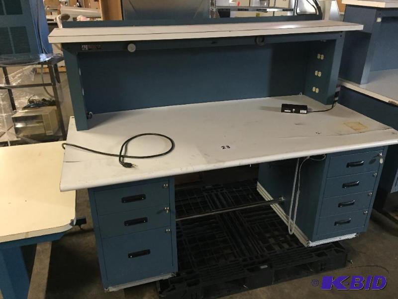 lot 23 image: Production Industries work station  shop ben...