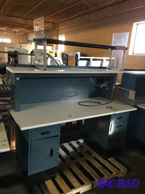lot 24 image: Production Industries work station  shop ben...