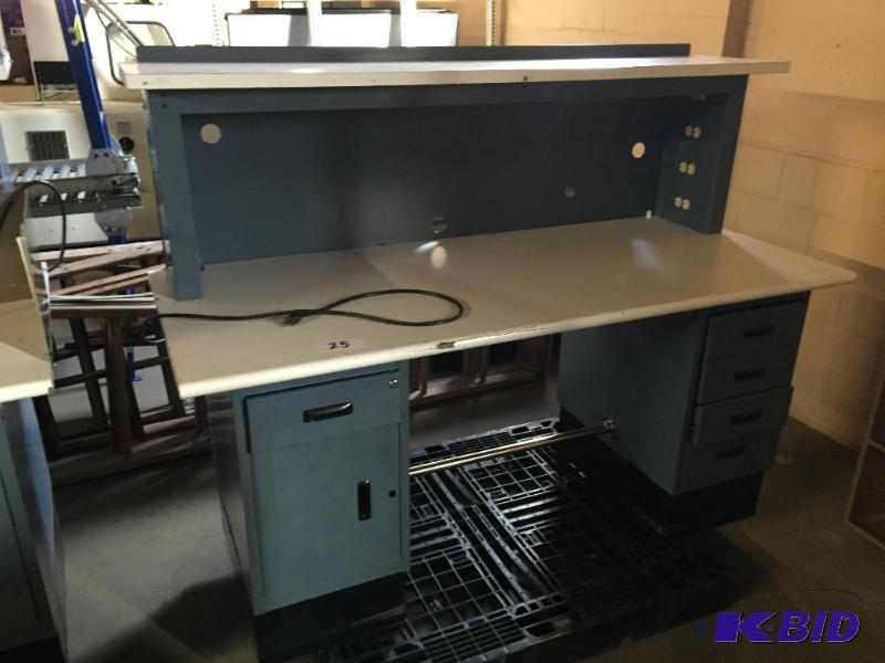 lot 25 image: Production Industries work station  shop ben...