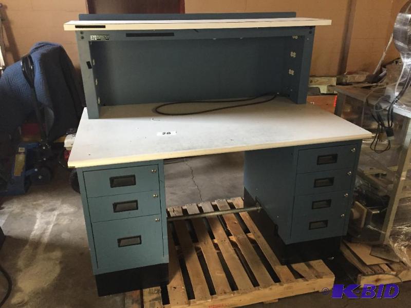 lot 28 image: Production Industries work station  shop ben...