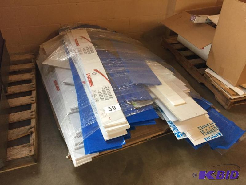 lot 50 image: Lot of misc. strips of plastic sheeting. Vari...