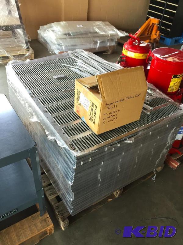 lot 74 image: Pallet of misc. metal vent panels....