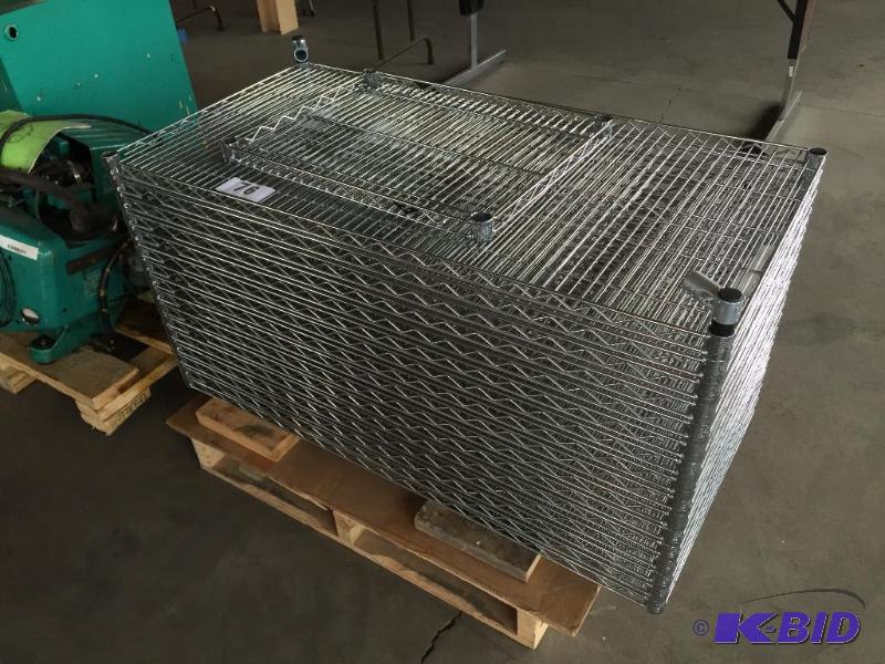 lot 76 image: Lot of Metro racking shelves....