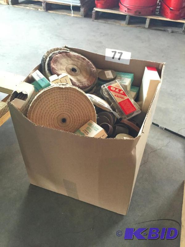 lot 77 image: Box lot of misc. polishing parts....