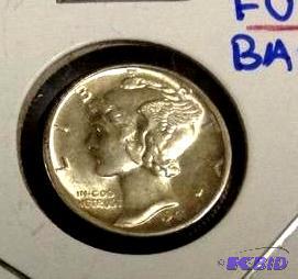 1937-P Mercury Dime MS65 Full Bands and 1941-D Mercury Dime MS65 full Full Bands