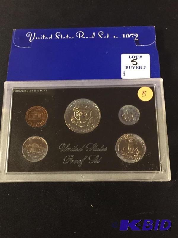 1972-S Proof Set with Rainbow Toned Jefferson Nickel