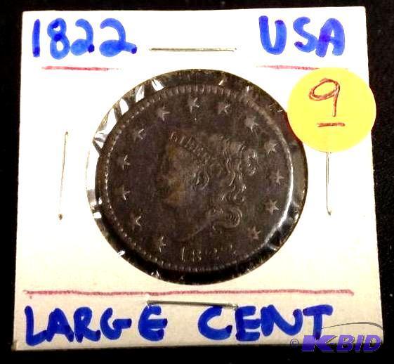 1822 Coronet US Large Cent