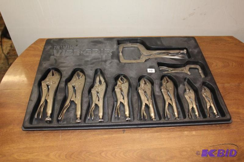 10 Piece ViseGrip Set Snap On, MAC, Matco, ATD Tool Estate Sale KBID