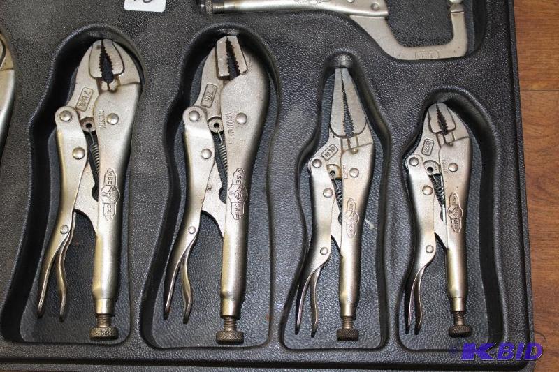 10 Piece ViseGrip Set Snap On, MAC, Matco, ATD Tool Estate Sale KBID