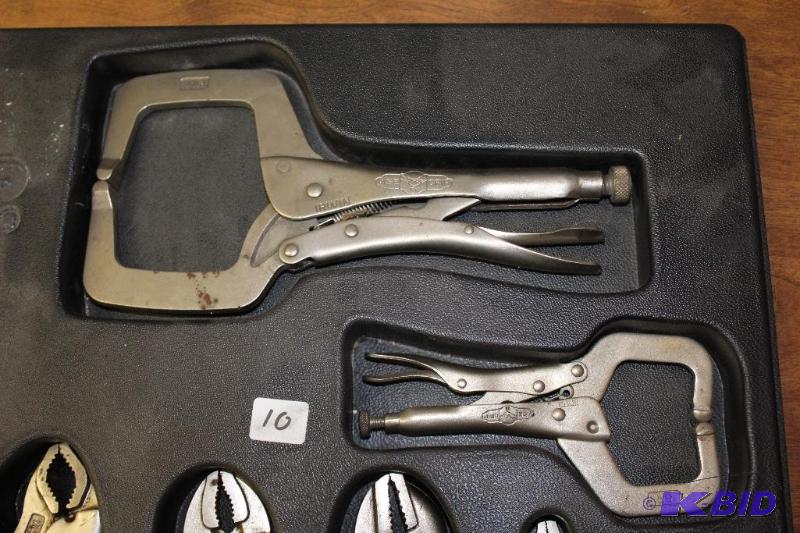 10 Piece ViseGrip Set Snap On, MAC, Matco, ATD Tool Estate Sale KBID