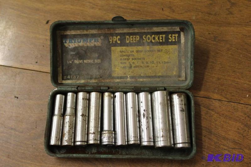 lot 147 image: Assorted 14 Drive Sockets, Deep Well
