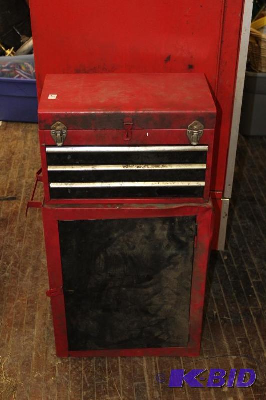 lot 2 image: 2 Small Tool Boxes   33" tall x 18&...