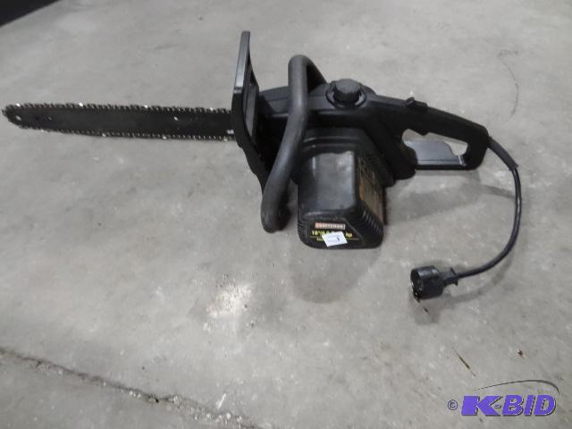 lot 17 image: Craftsman 18" Electric chain saw. 358.34...