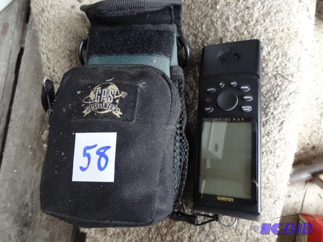 lot 58 image: Garmin GPS 12 map. Comes with case and cables...