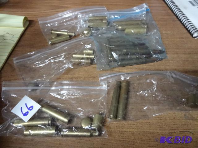 lot 66 image: Misc brass casings...
