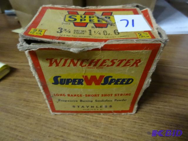 lot 71 image: 12 gauge shotgun shells. Qty 20...