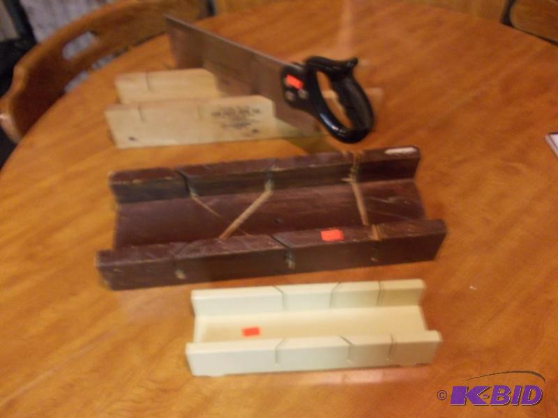 3-Miter Boxes, 1-Saw...
