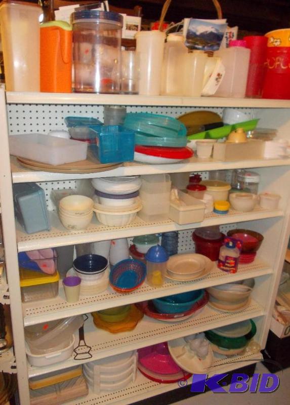 Contents On 6-Shelves Tupperware, Dishes, Je...