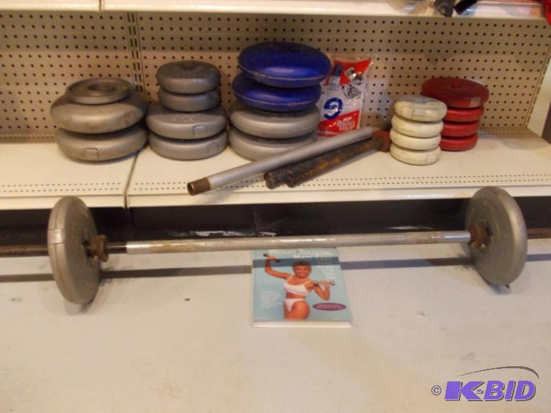 Weight Bars, Weights, Weight Lifting Book...