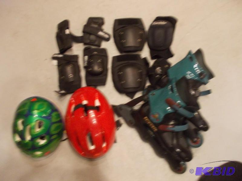 Roller Blades 27.5 (Mens 9-10), Helmets, Pad...