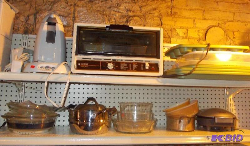 2-Shelves Bake Ware, Toaster Oven, Bowls, Cof...