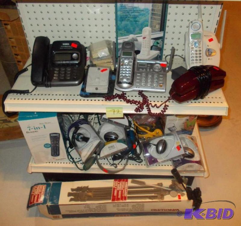 2-Shelves Of Assorted Telephones, Cordless Ph...