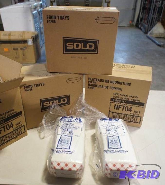 Solo Paper Food Trays - (4) Boxes total in th...