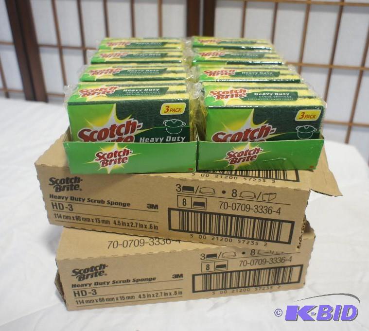 Scotch Brite Heavy Duty Scrub Pads - (3) case...