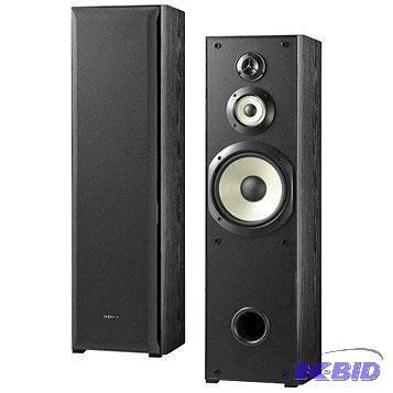 lot 11 image: New Sony 33" Standing Floor Speakers - M...